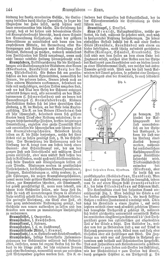 Eine Seite aus einem Buch mit einer Zeichnung einer Maschine neben dem Text "Deutsches Patent 114,000,000" zeigt die Maschine auf der rechten Seite.