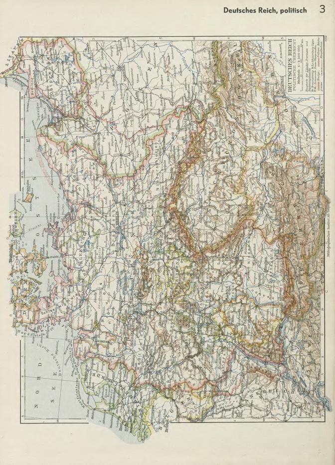 Eine 19. Jahrhundert-Karte von Deutschland, die politische Teilungen zeigt, mit beschreibendem Text oben und unten.