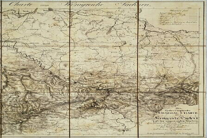 Alte Landkarte des britischen Empire im 19. Jahrhundert, die das Königreich Sachsen-Anhalt mit gedrucktem Text auf altem Papier zeigt.