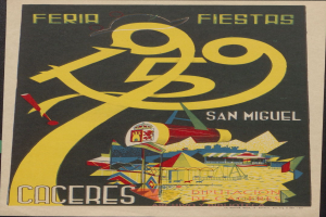 Plakatankündigung für ein Festival in San Miguel de Allende, Mexiko, mit Text und Bildern