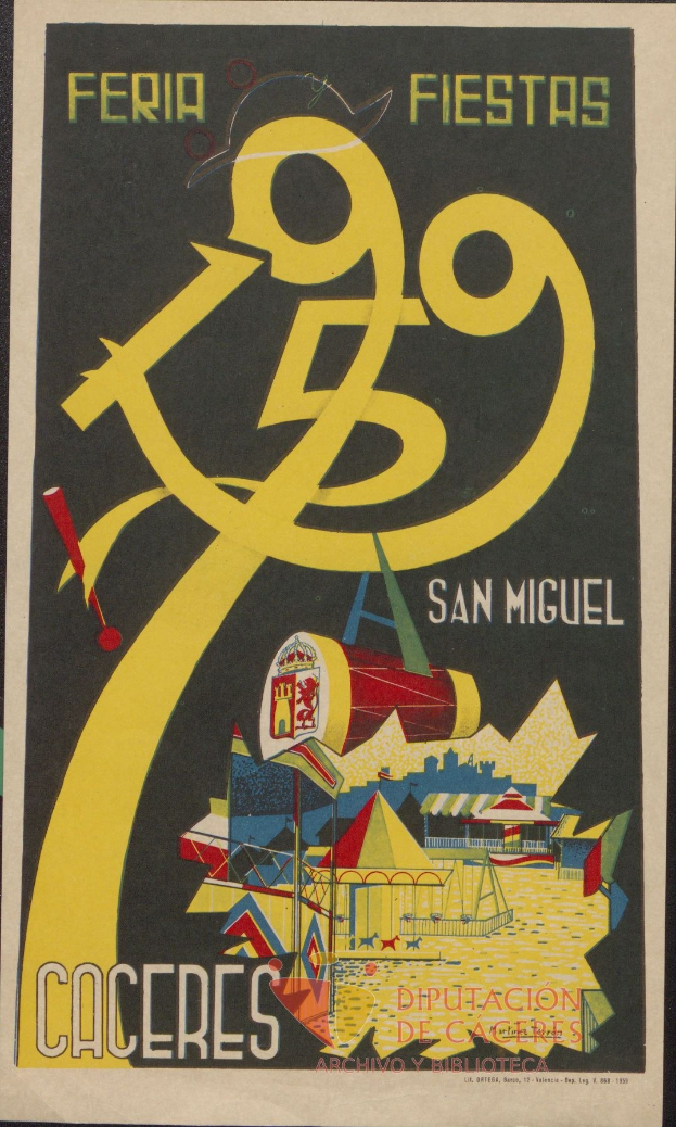 Plakatankündigung für ein Festival in San Miguel de Allende, Mexiko, mit Text und Bildern